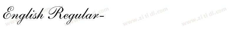 English Regular字体转换